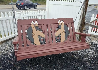 Decorative Porch Swing with Horse Design